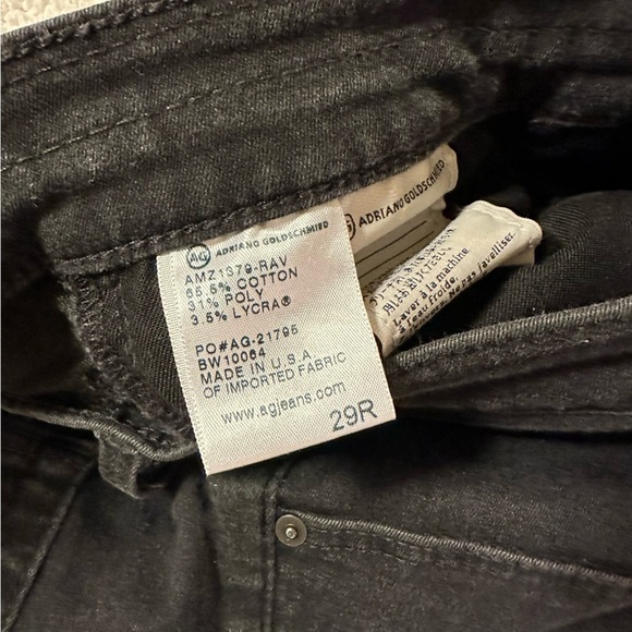 AG The Farrah High Rise Skinny Jeans Distressed Black Gray - Picture 11 of 13